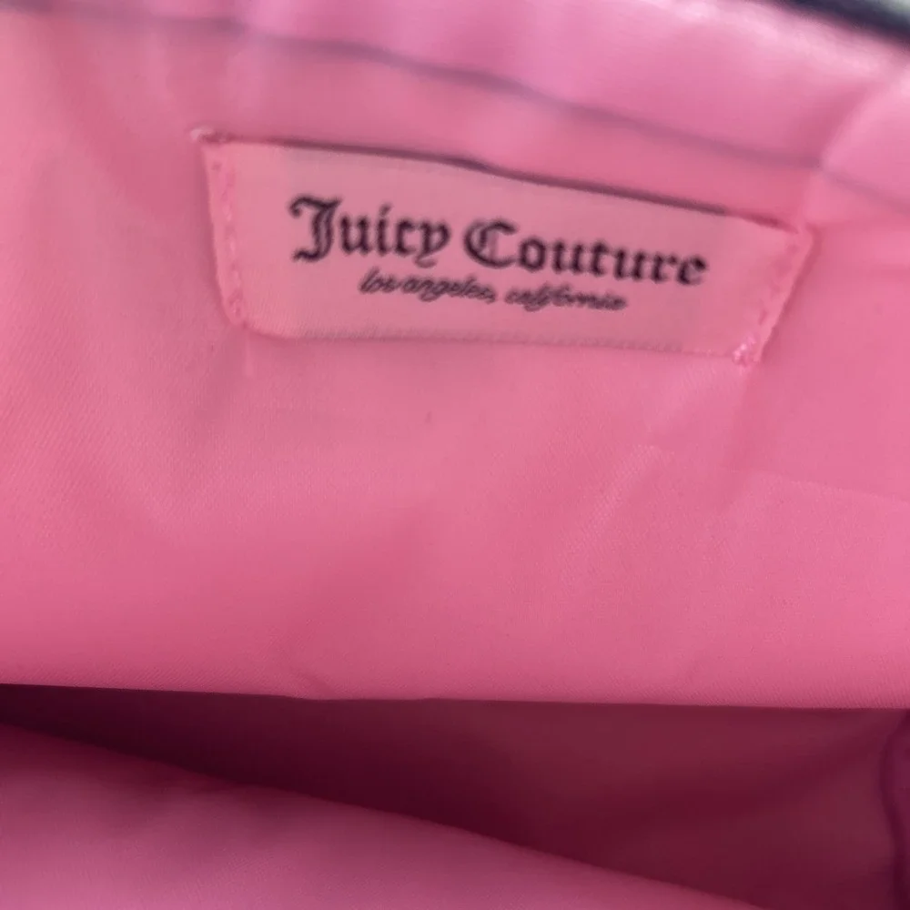Juicy Couture Blue Velour Scottie Dog Y2K Inspired Makeup Bag Zipper Tab Missing